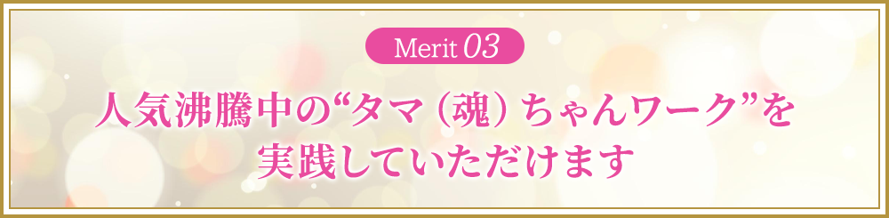 あの人気沸騰中の【タマ（魂）ちゃんワーク】を実践していただけます